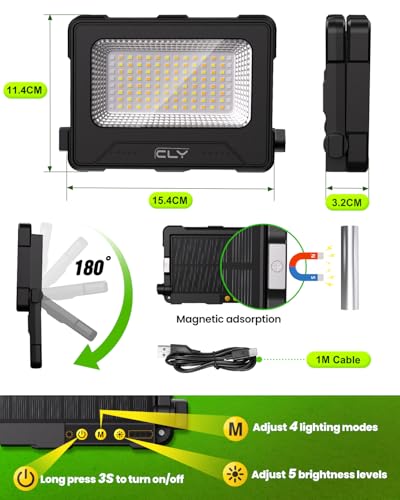 xLED 80W Baustrahler Akku 12000mAh