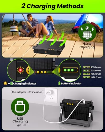 xLED 80W Baustrahler Akku 12000mAh