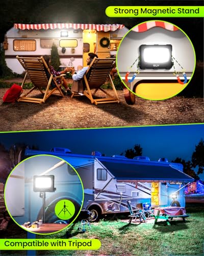 xLED 80W Baustrahler Akku 12000mAh