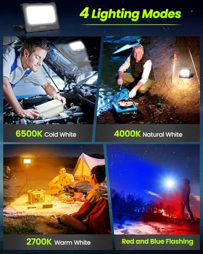 xLED 80W Baustrahler Akku 12000mAh